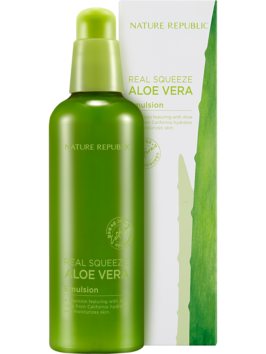 NATURE REPUBLIC Эмульсия для лица с алоэ вера Real Squeeze Aloe Vera Emulsion, 125мл