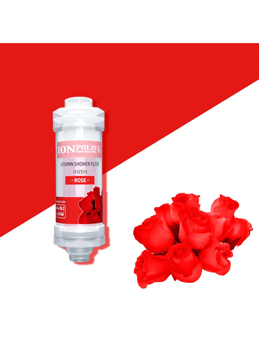Ionpolis Витаминный фильтр для душа с аром.розы V2 VitaminС external shower Filter rose, 1шт