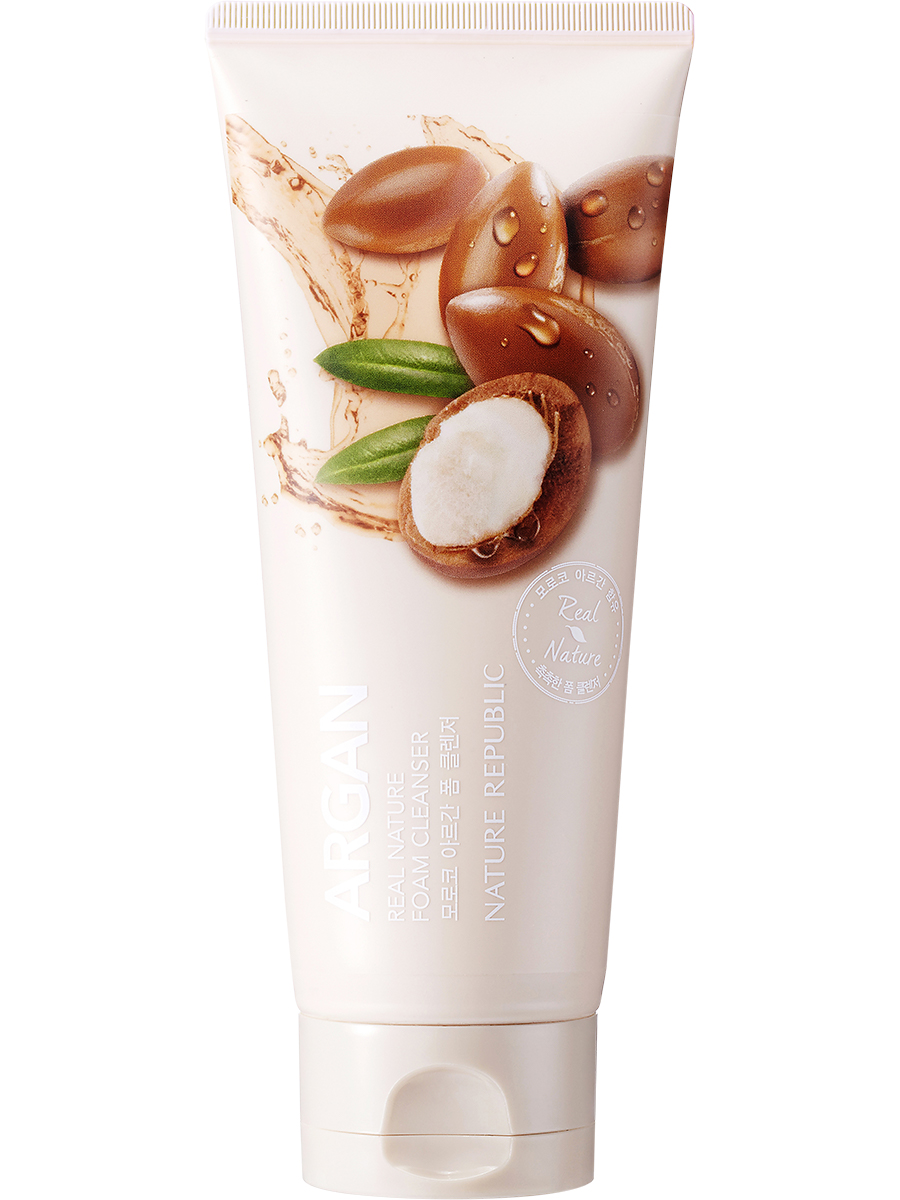 NATURE REPUBLIC Пенка для умывания с аргановым маслом Real Nature Argan Foam Cleanser, 150 мл