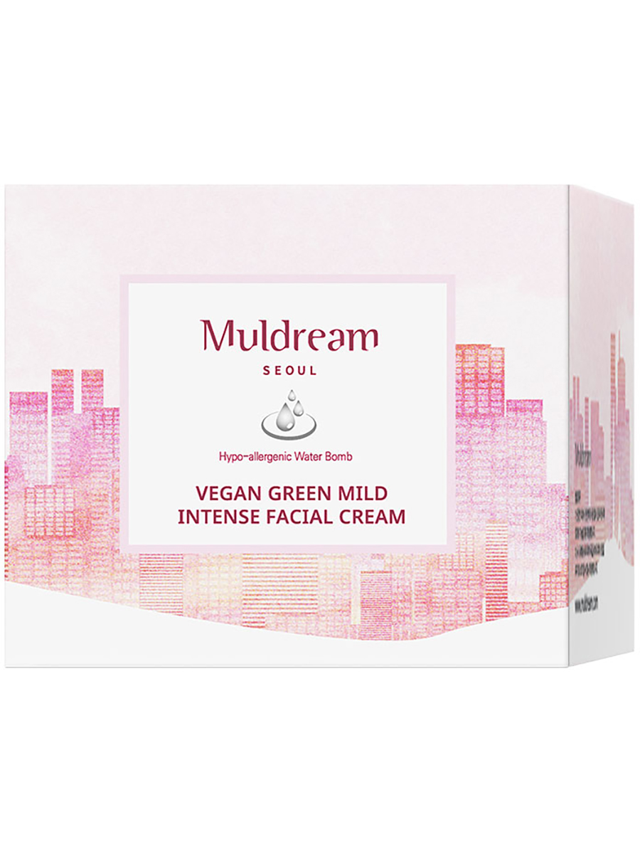 Muldream Веганский интенсивный крем для лица Vegan Green Mild Intense Facial Cream, 50гр