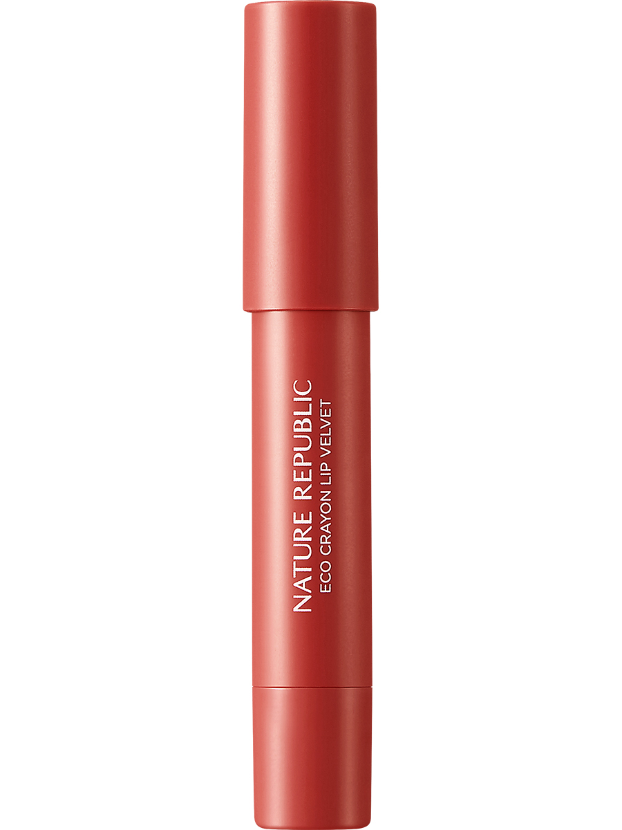NATURE REPUBLIC Мягкий карандаш для губ By Flower Eco Crayon Lip Velvet (04 Chilli Red), 2,8гр