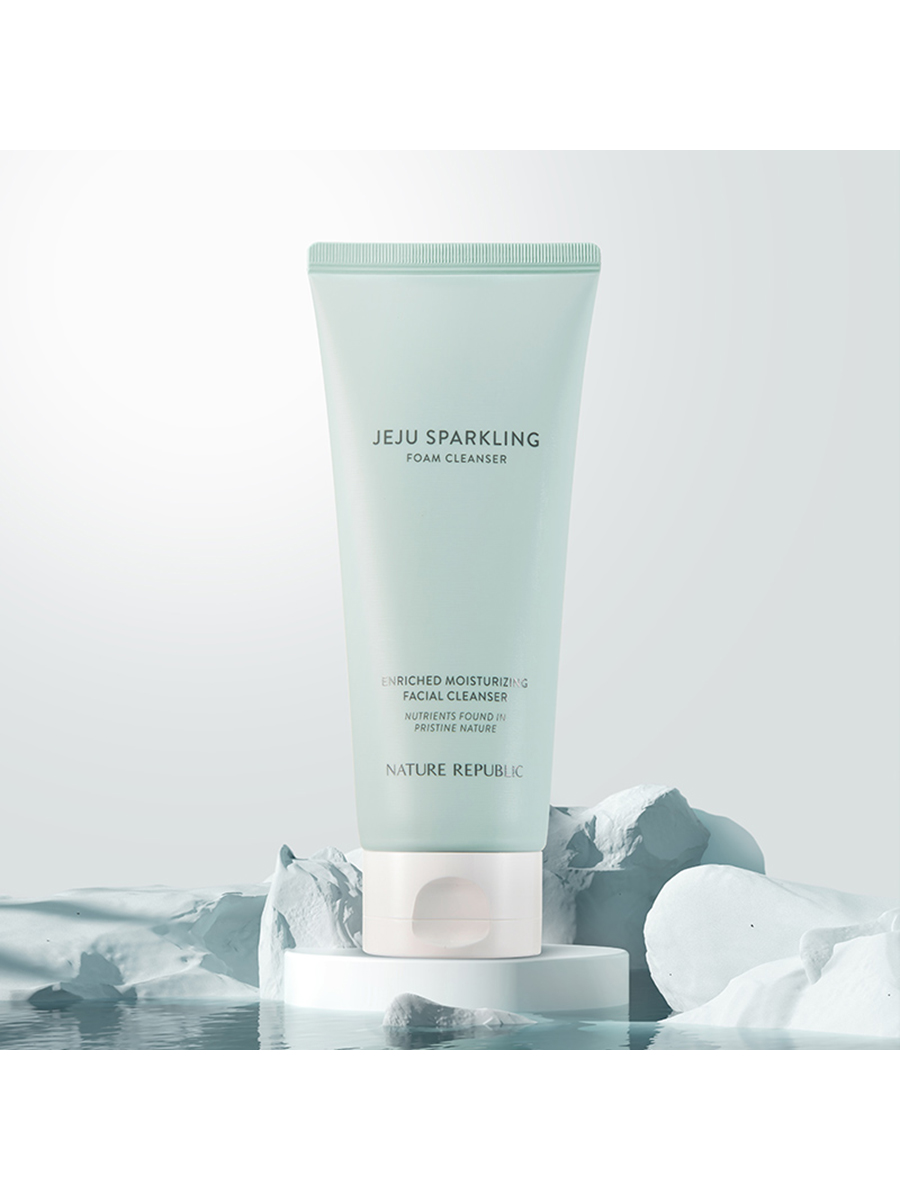 NATURE REPUBLIC Пенка для умывания на основе газ.минеральной воды Jeju Sparkling Foam Cleanser,150мл