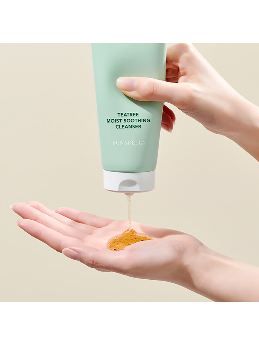 BONABELLA Пенка успок. для умывания с экстр. Чайного дерева Teatree Moist Soothing Cleanser, 120мл