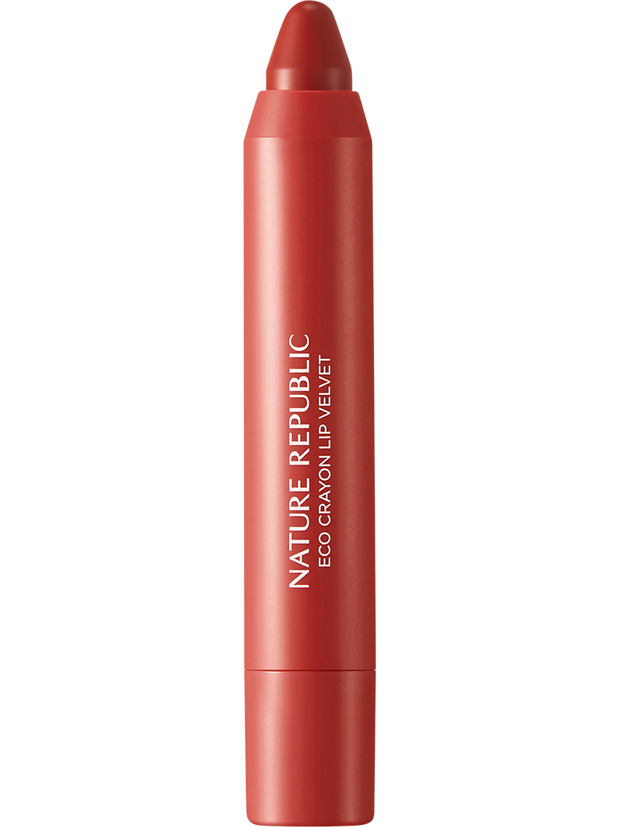 NATURE REPUBLIC Мягкий карандаш для губ By Flower Eco Crayon Lip Velvet (04 Chilli Red), 2,8гр