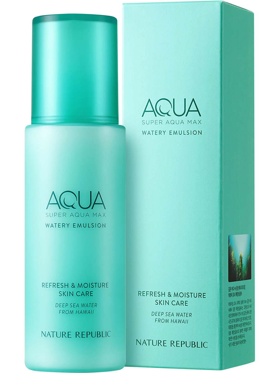 NATURE REPUBLIC Эмульсия для лица увлажняющая Super Aqua Max Watery Emulsion, 130мл