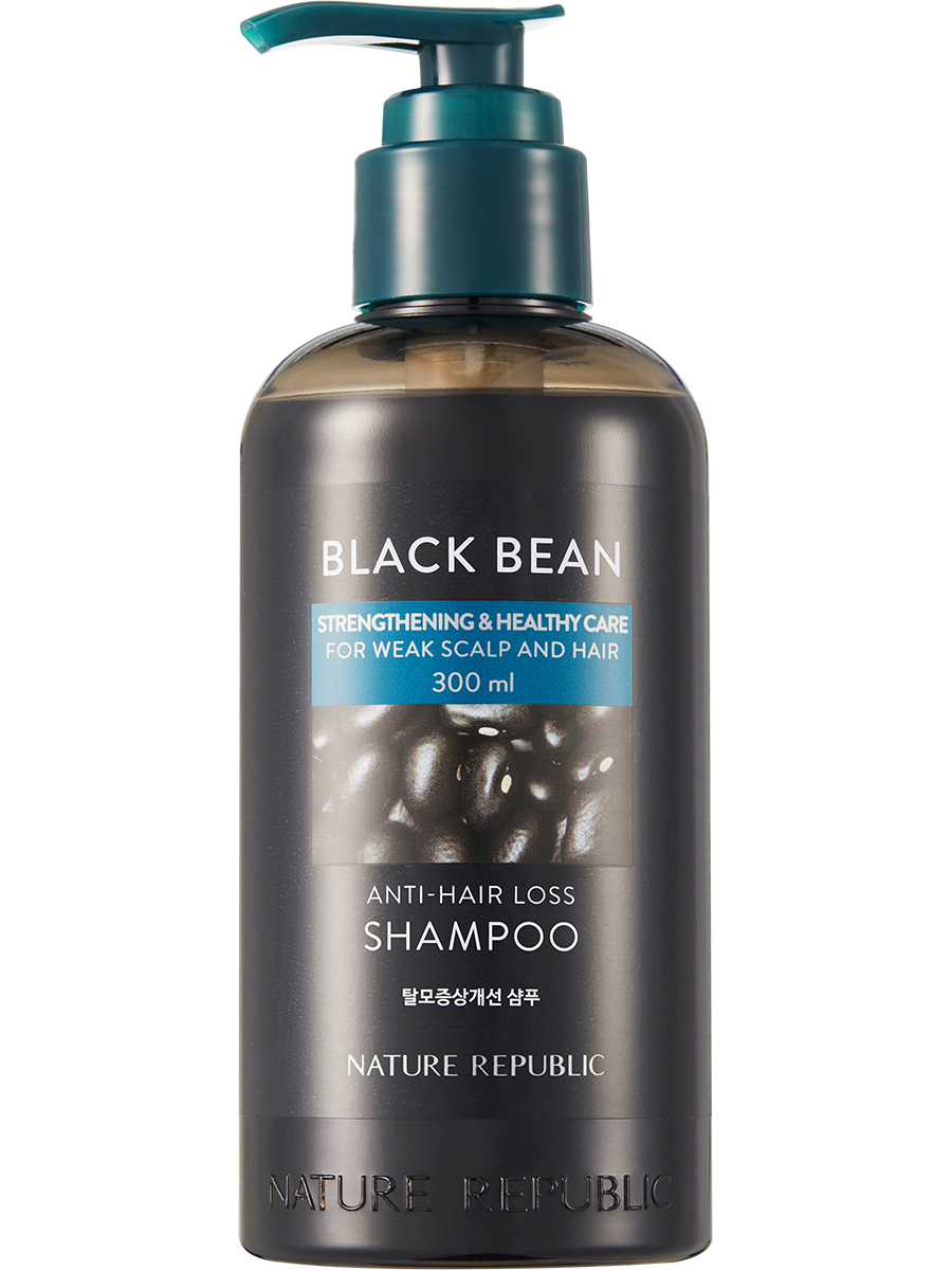 NATURE REPUBLIC Шампунь против выпадения волос с экст.черной фасоли Black Bean Anti Hair Loss,300мл