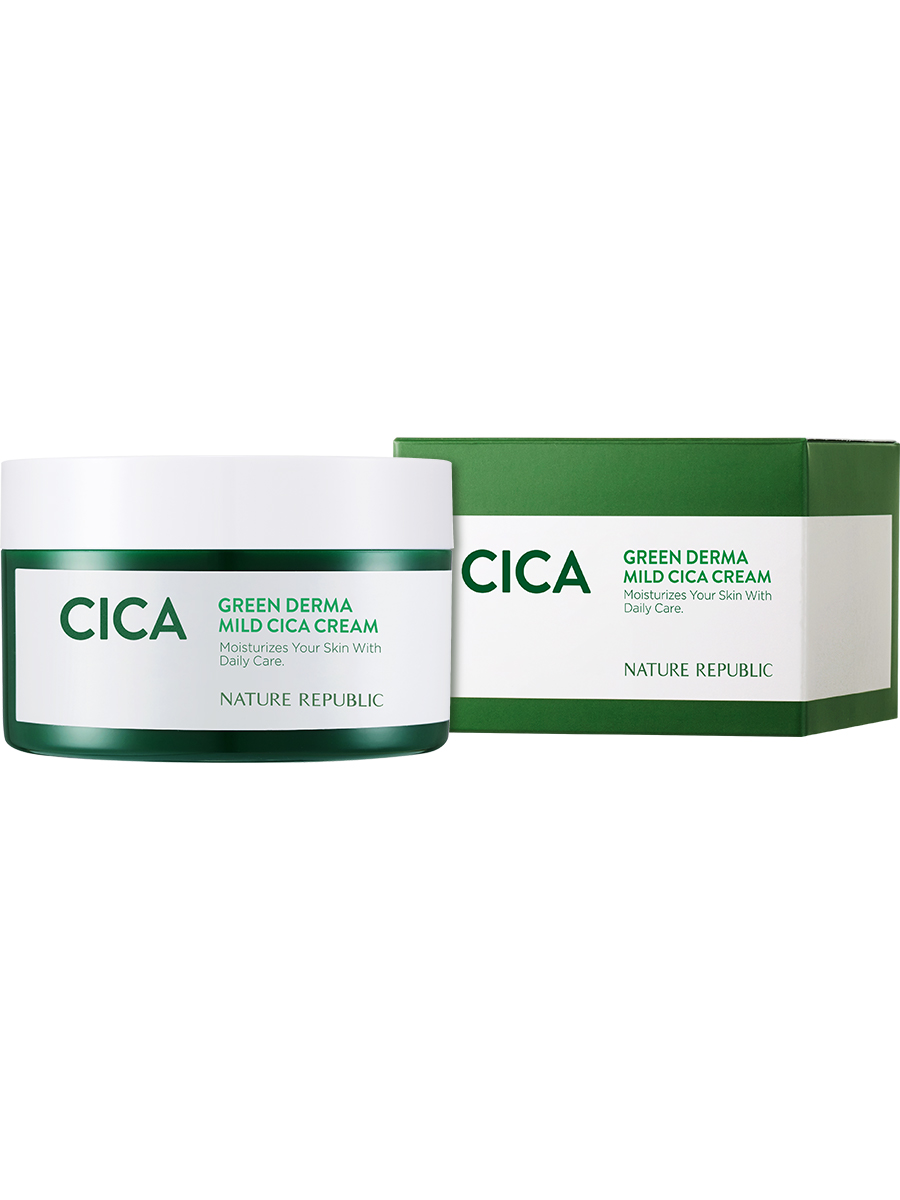 NATURE REPUBLIC Крем для лица с экстрактом прополиса Green Derma Mild Cica Cream, 190мл