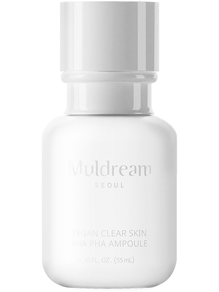 Muldream Ампульная сыворотка для лица с кислотами AHA/PHA Vegan Clear Skin AHA PHA Ampoule, 55мл