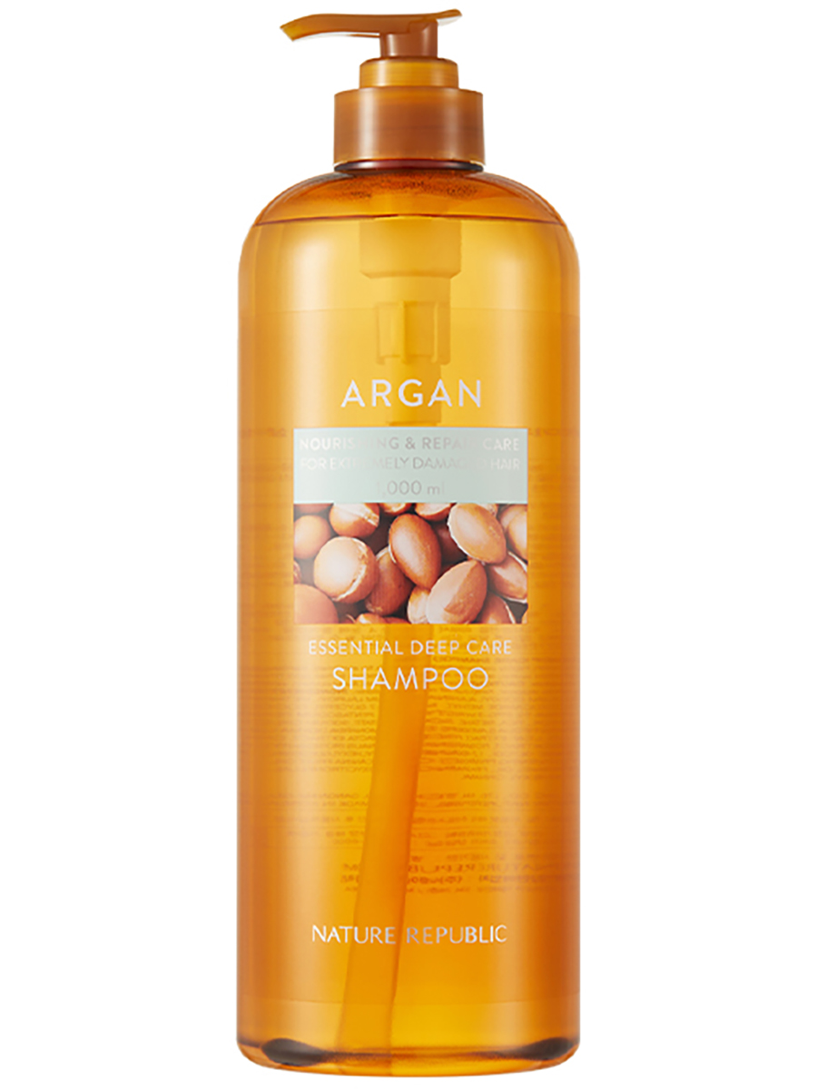 NATURE REPUBLIC Шампунь для волос с аргановым маслом увлаж.Argan Essential Deep Care Shampoo, 1000мл