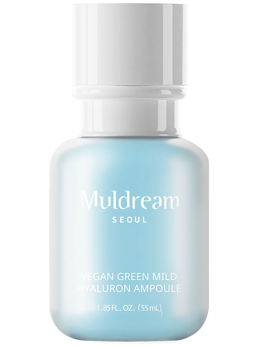 Muldream Веганская увлажняющая ампульная сыворотка для лица Vegan Green Mild Hyaluron Ampoule,55 мл
