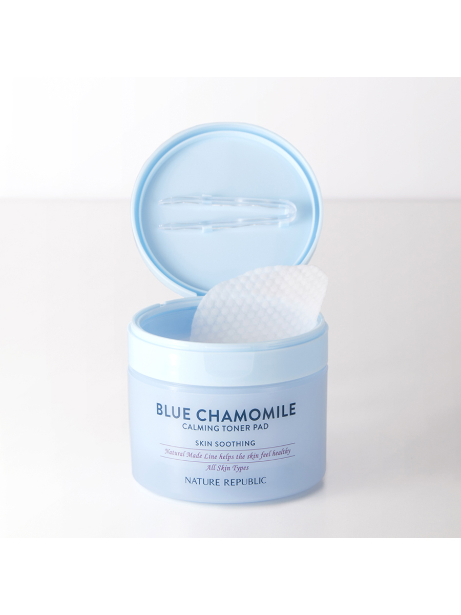NATURE REPUBLIC Тонер диски для лица Natural Made Blue Chamomile Calming Toner Pad, 120 гр 