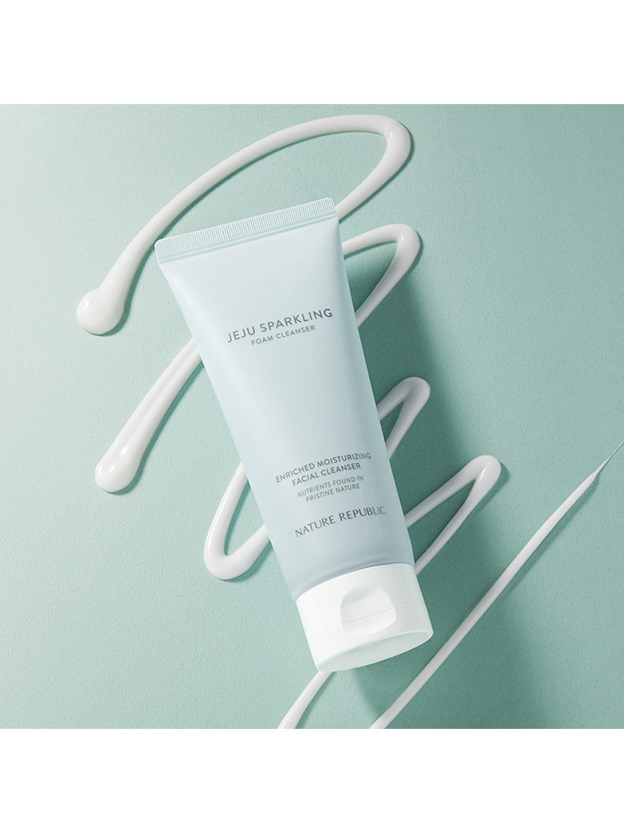 NATURE REPUBLIC Пенка для умывания на основе газ.минеральной воды Jeju Sparkling Foam Cleanser,150мл