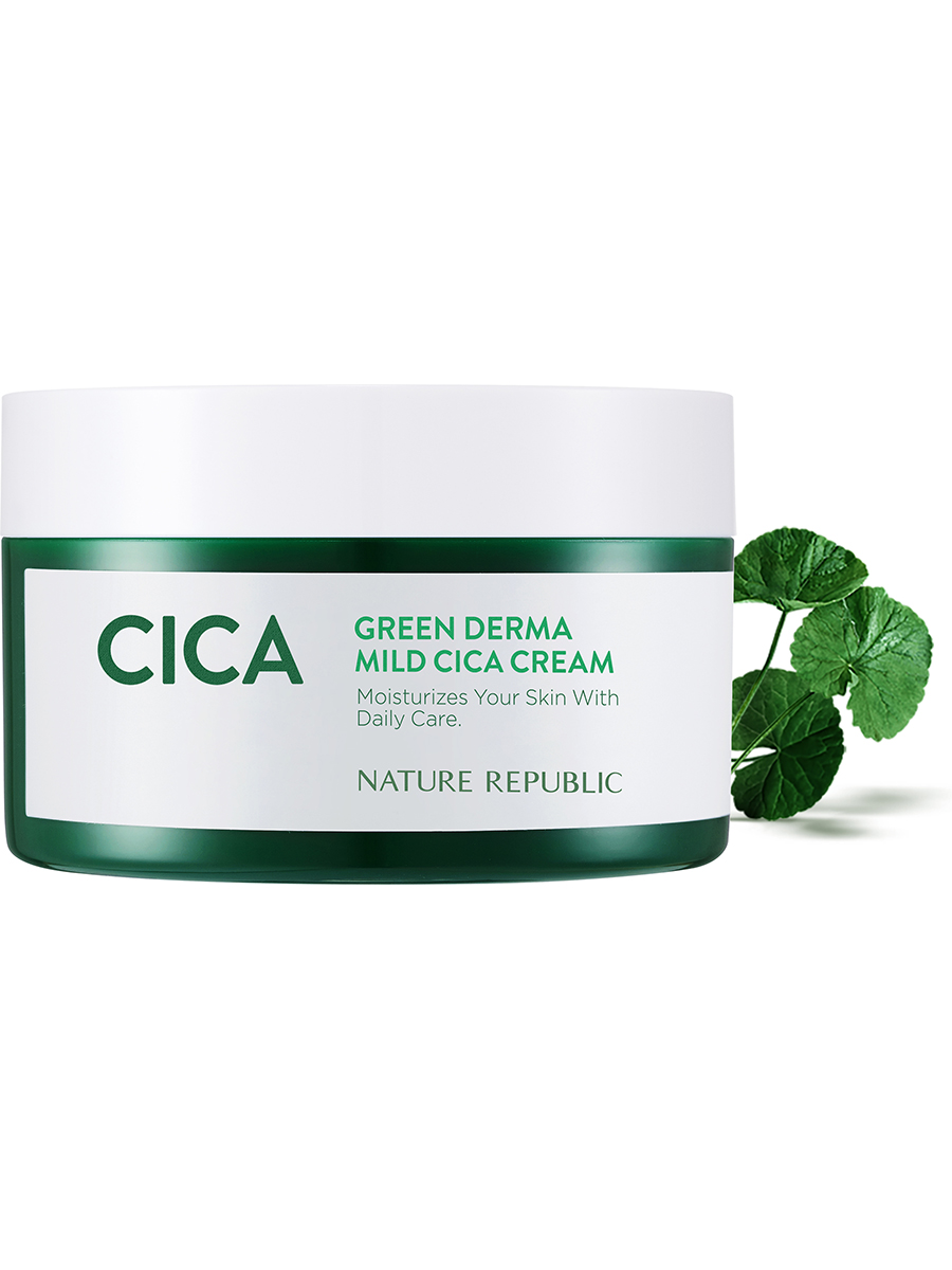 NATURE REPUBLIC Крем для лица с экстрактом прополиса Green Derma Mild Cica Cream, 190мл